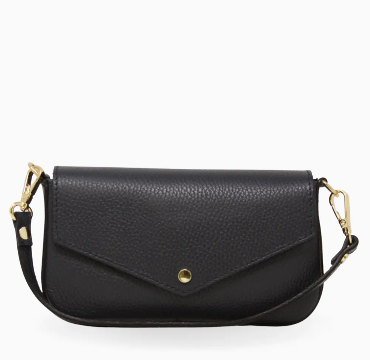 Convertible Leather Handbag in Ivory or Navy