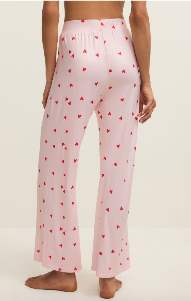 Luxe Heart Pant in Pink