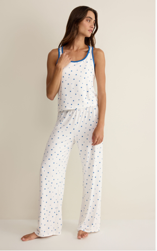 Luxe Star Pant in White