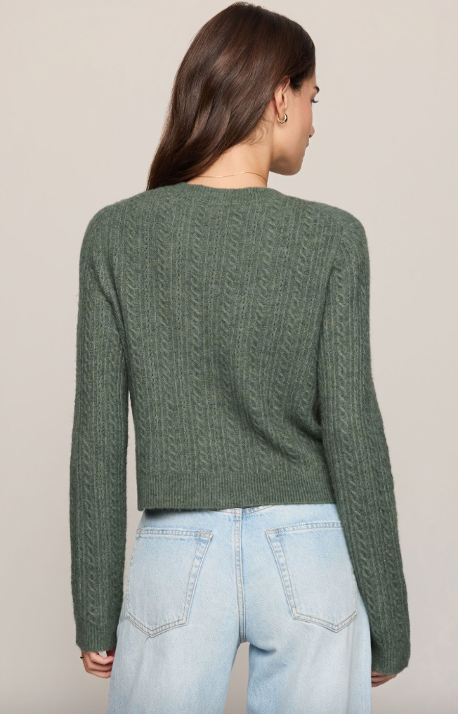 Medina Pointelle Cardigan Monstera