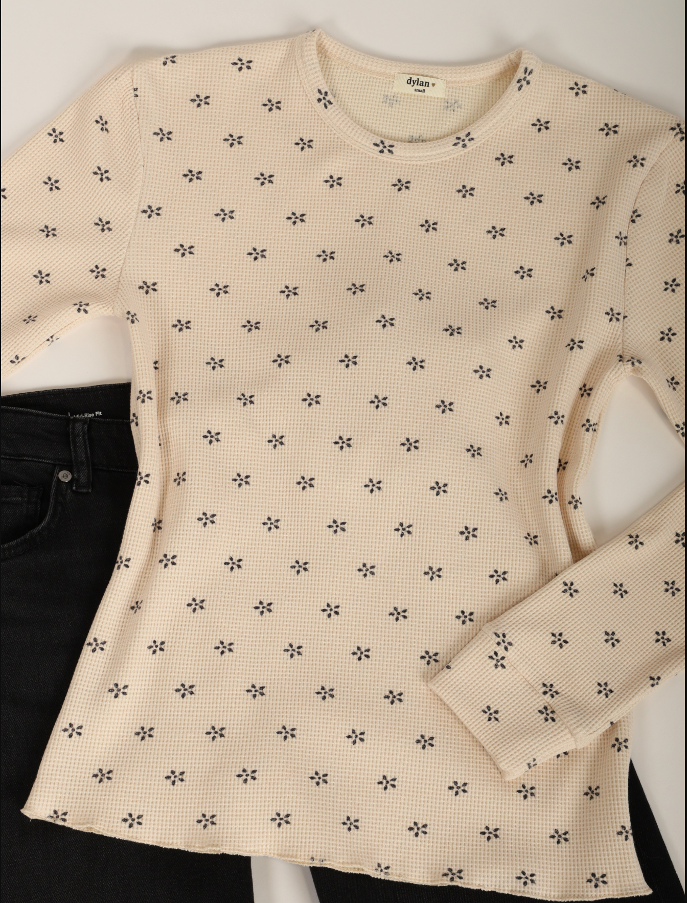 Sasha Print Waffle LS Tee