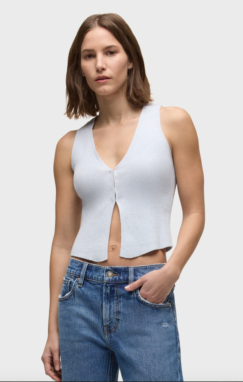 Knit Tank in Ballad Blue