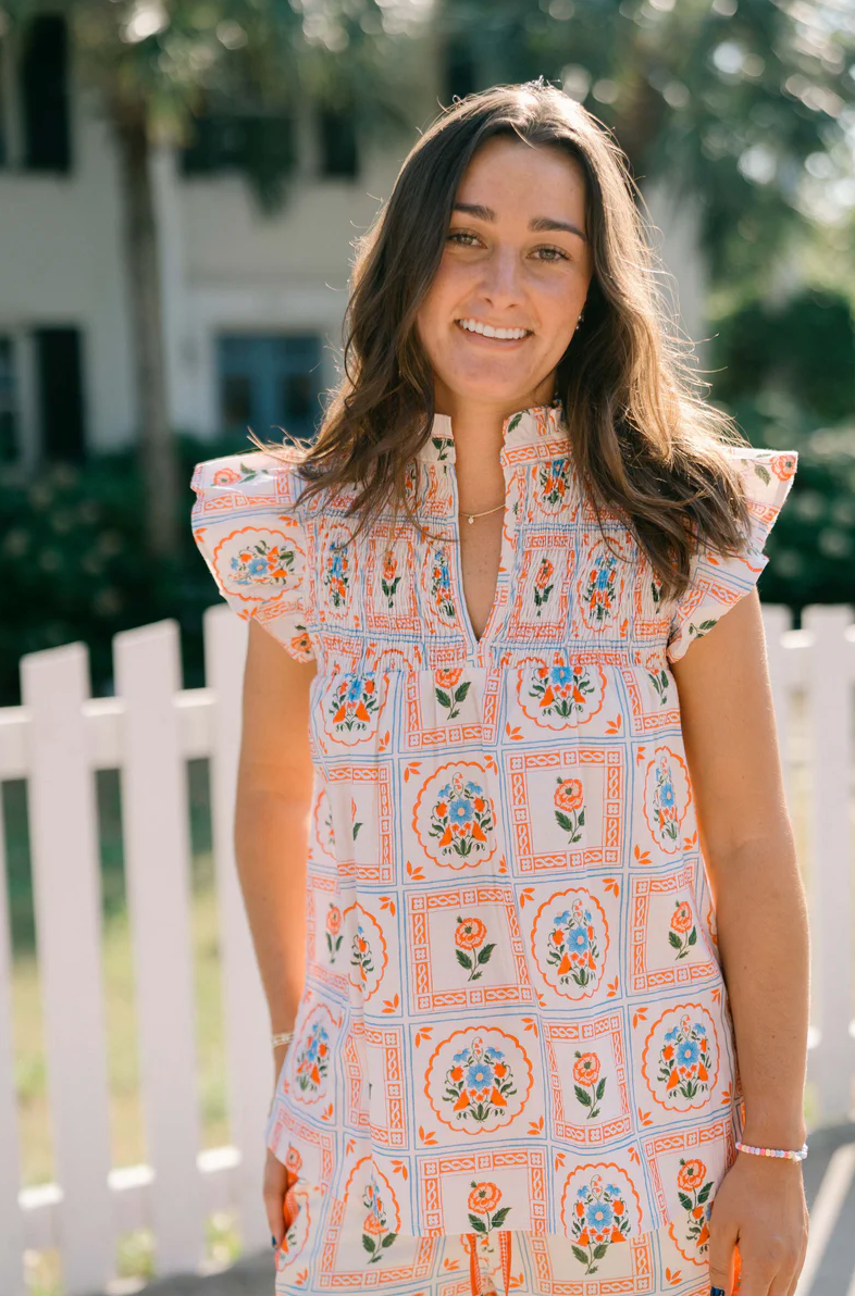 Layla Blouse in Perennial Blooms