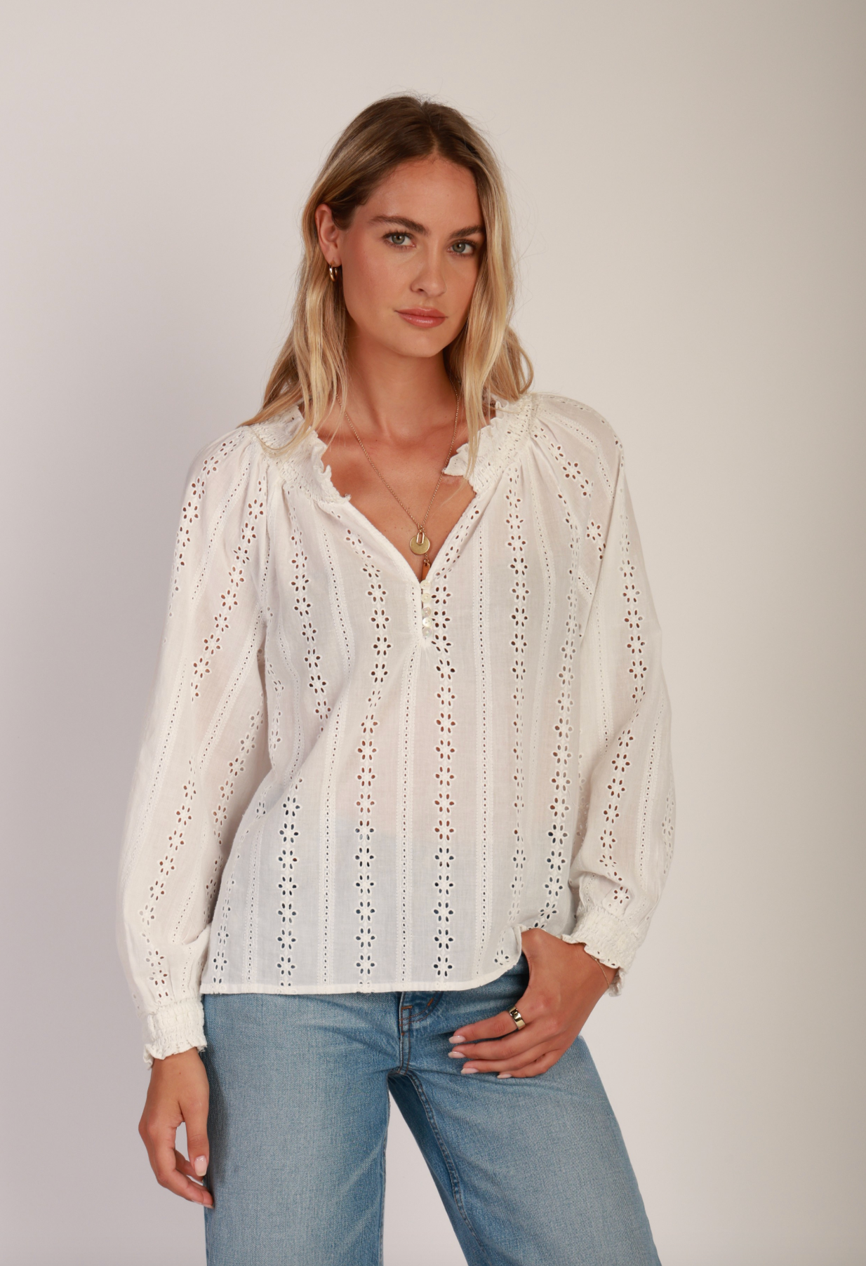 Talia Blouse in White