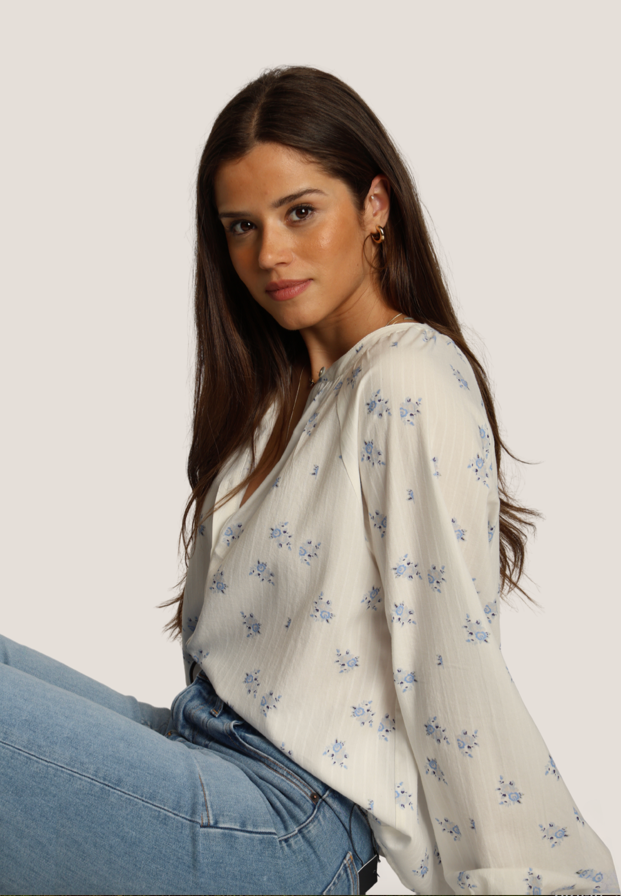 Faded Floral Blouse