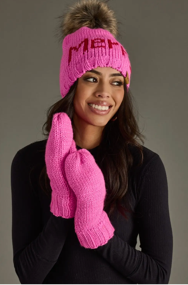 Pink Merry Pom Hat