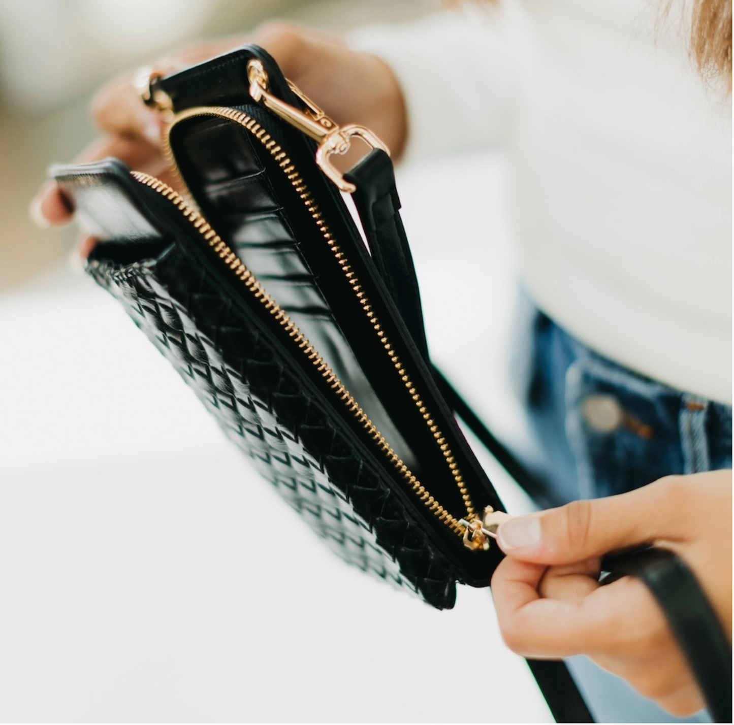 Woven Double Duty Phone Bag