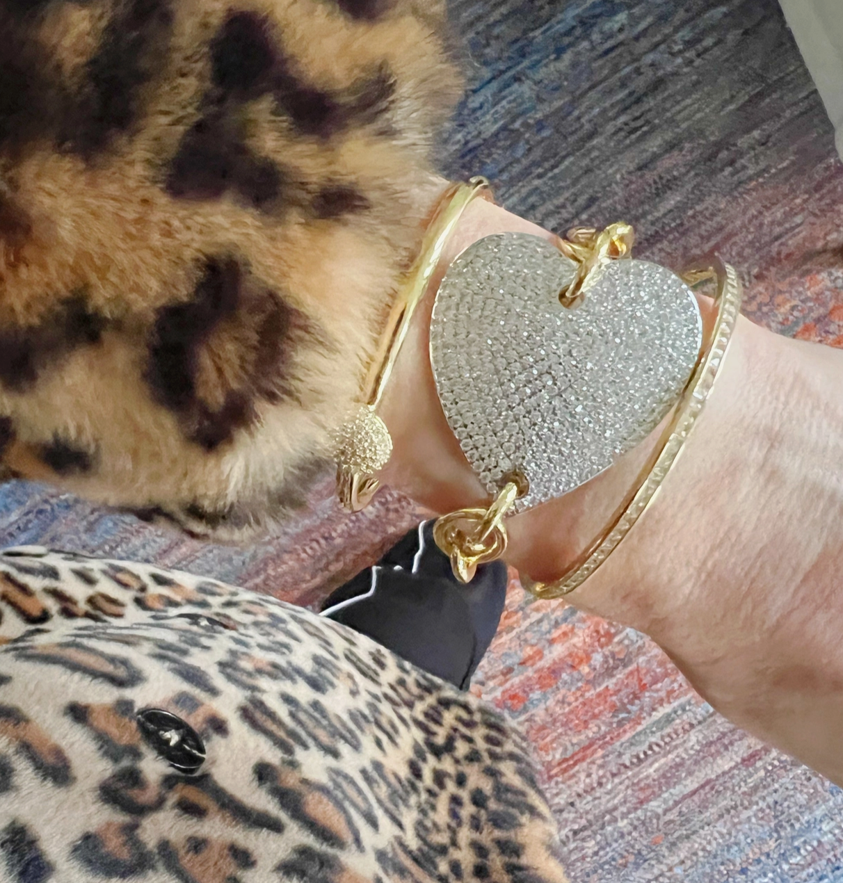 Statement Bling Heart Bracelet