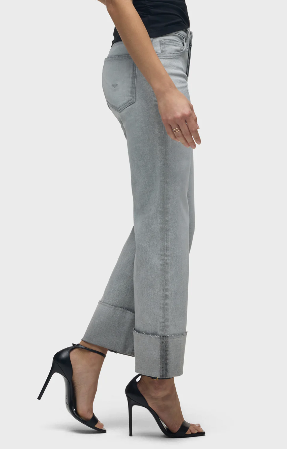 High Rise Wide Leg Rosie Jean in Washed Slate