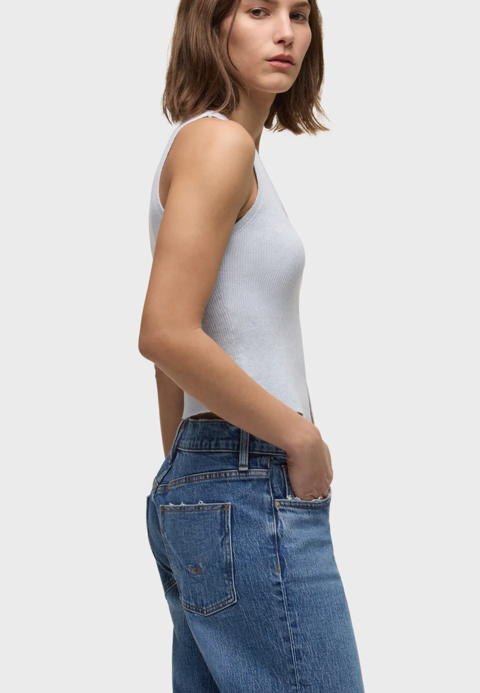 Knit Tank in Ballad Blue