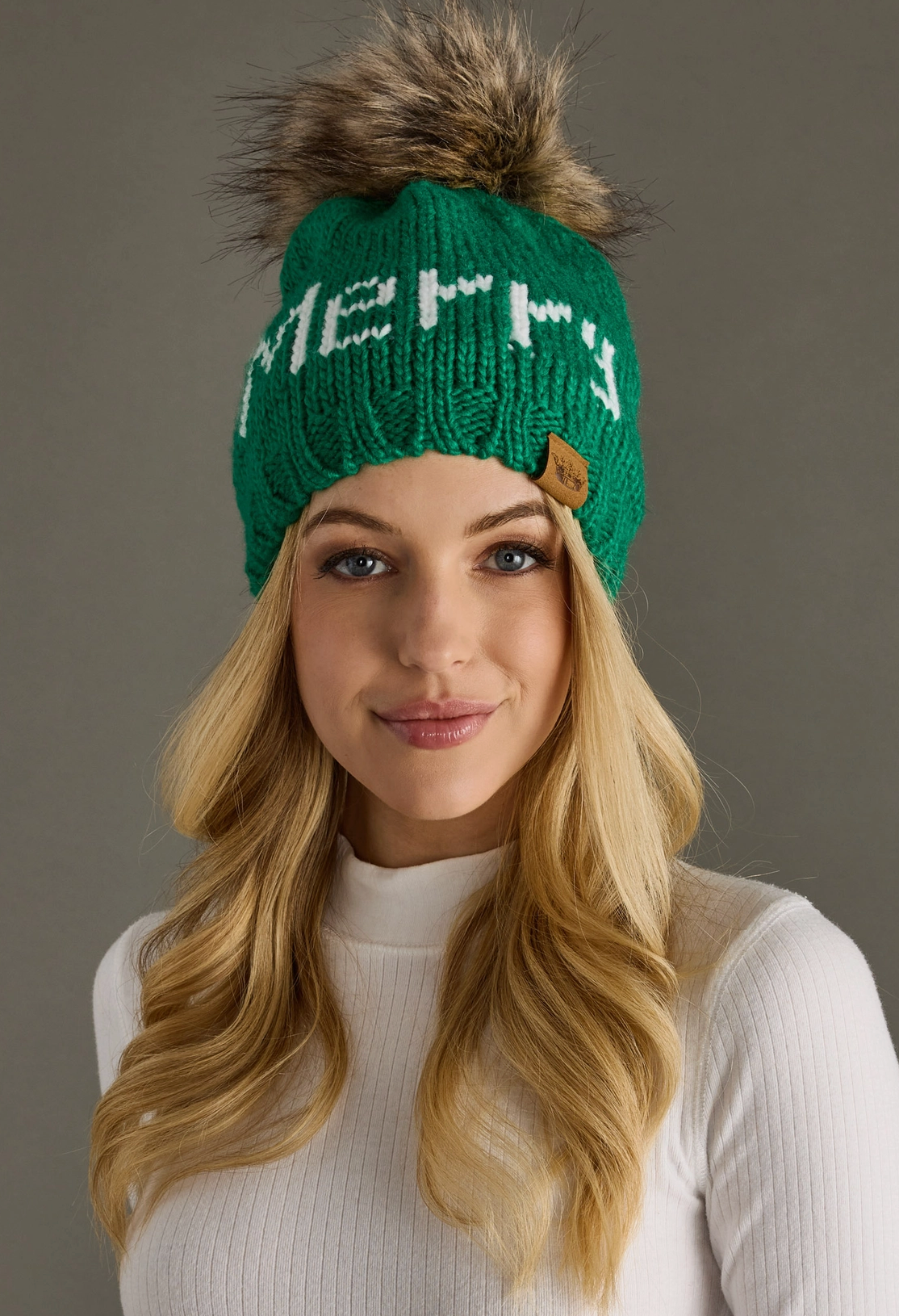 Green Merry Pom Hat