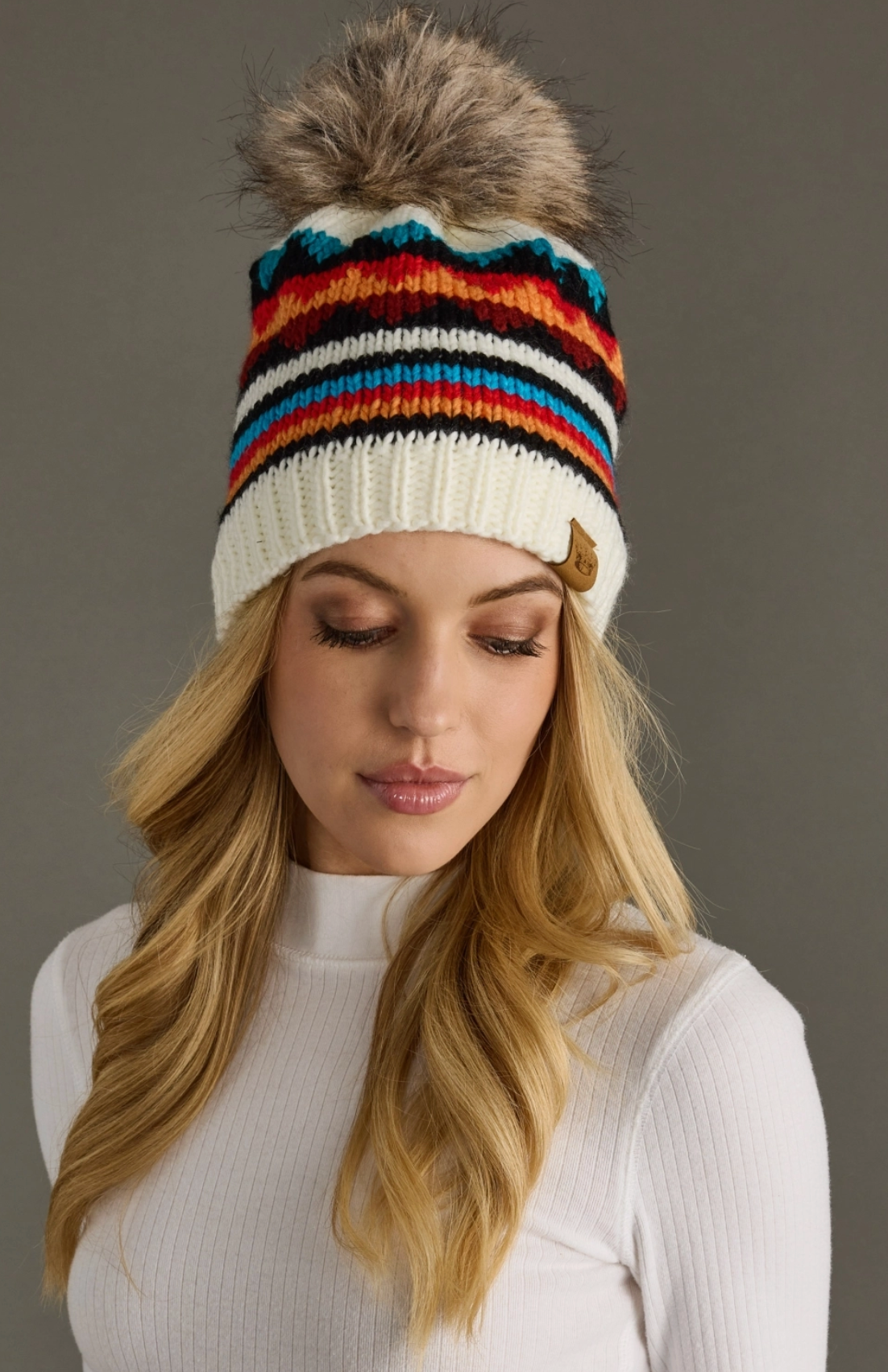 Multi Color Pom Hat