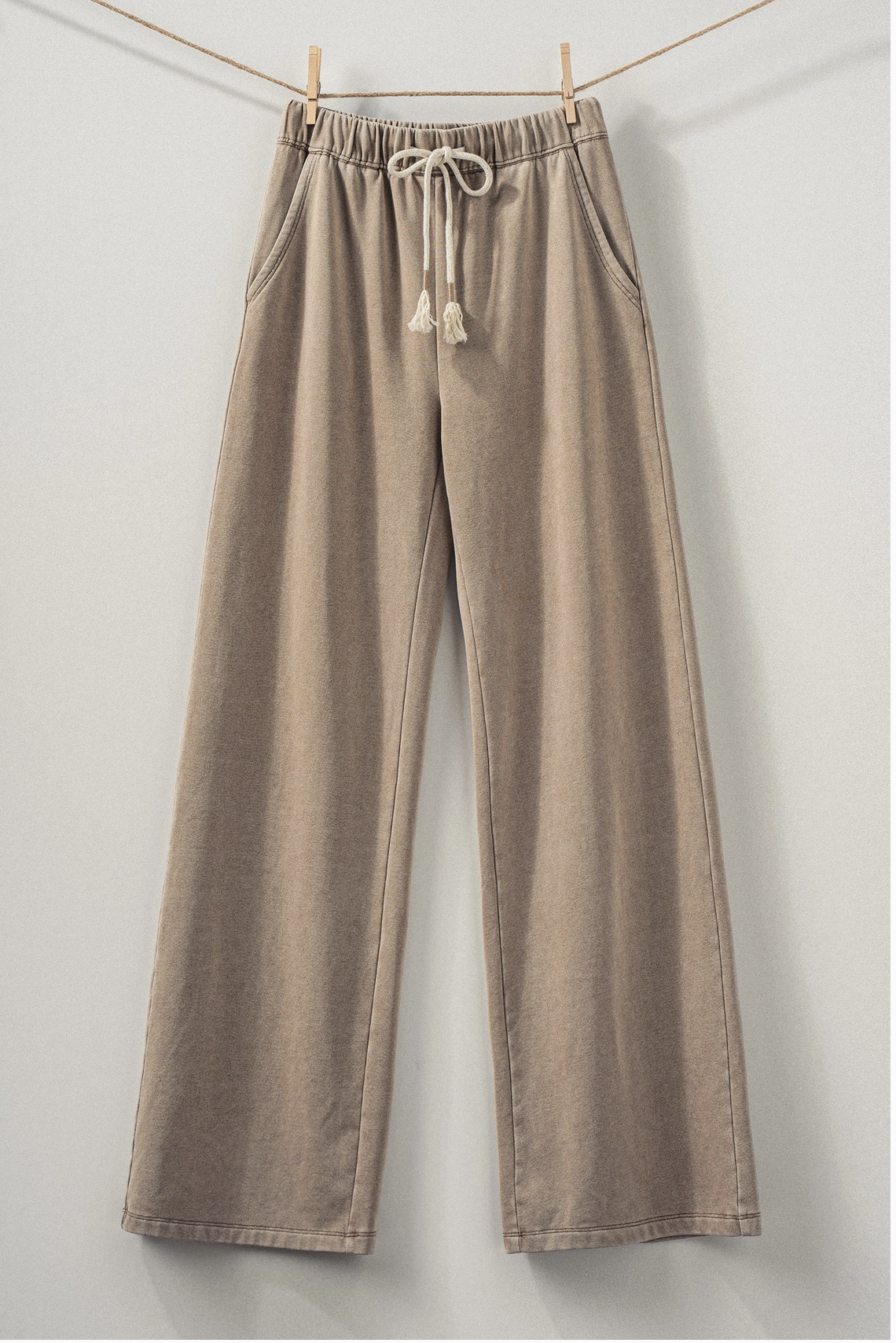 Relaxed Wide Leg Drawstring Pants (2 Colors)