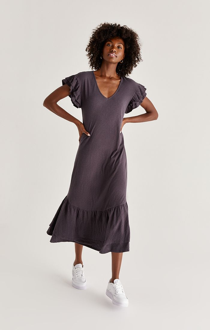 Z Supply Zella Midi Slub Dress