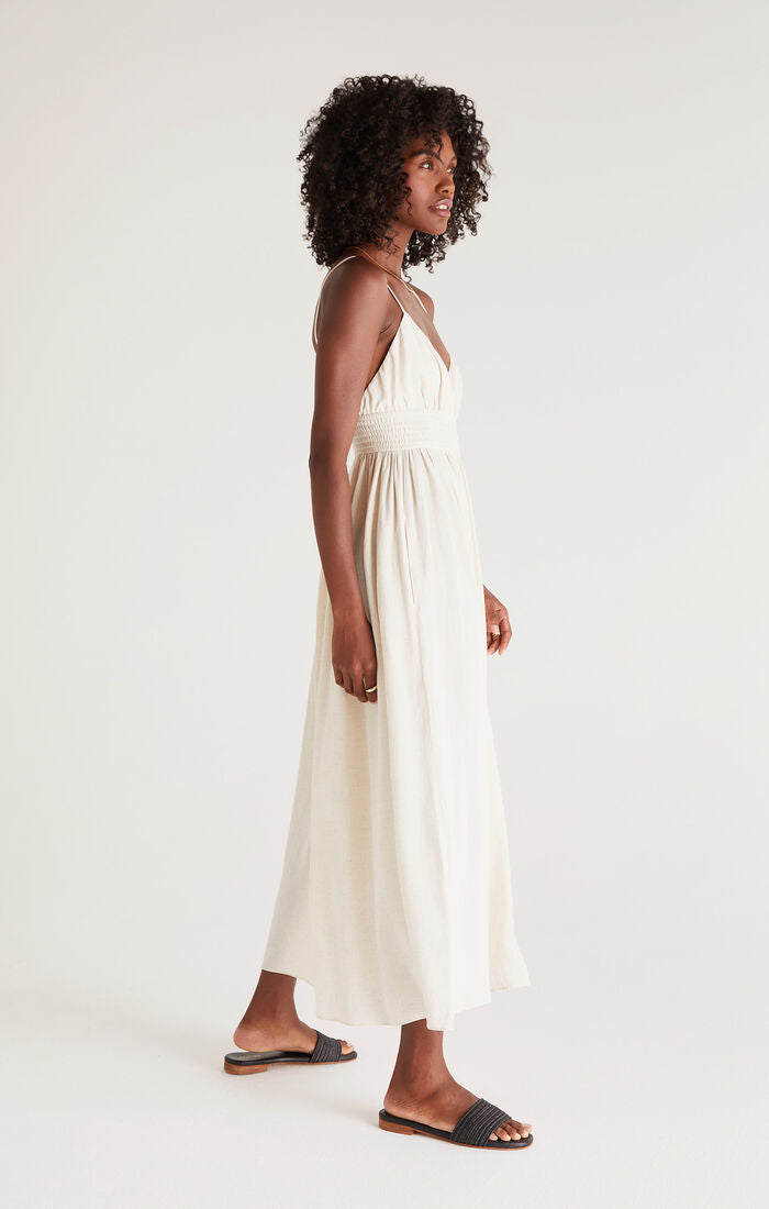 Z Supply Charm Midi Dress in Flax