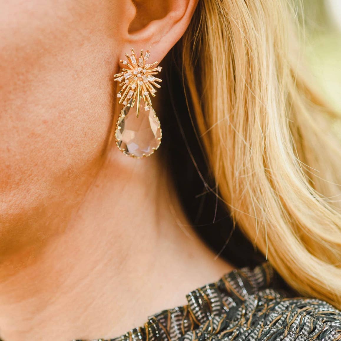 Champagne Drop Earring
