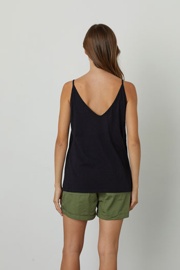 Velvet by Graham & Spencer Molly Slub Double V Tank
