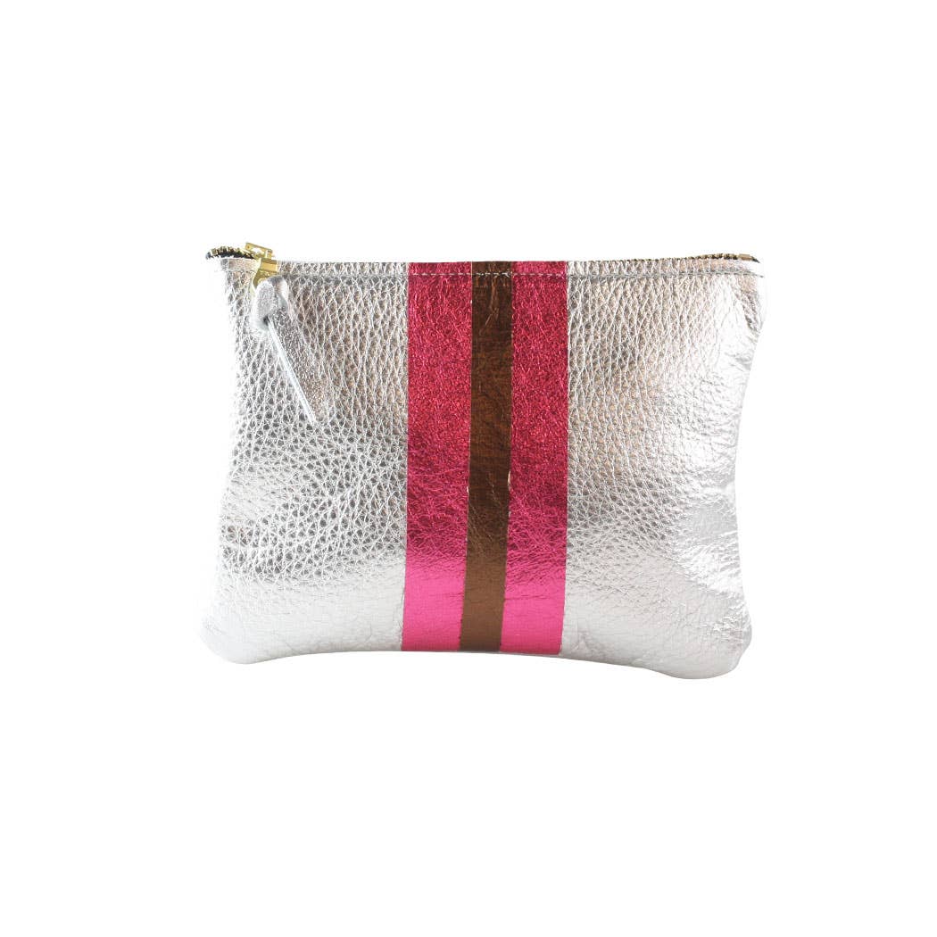 Zina Kao Metallic Stripe Everyday Pouch