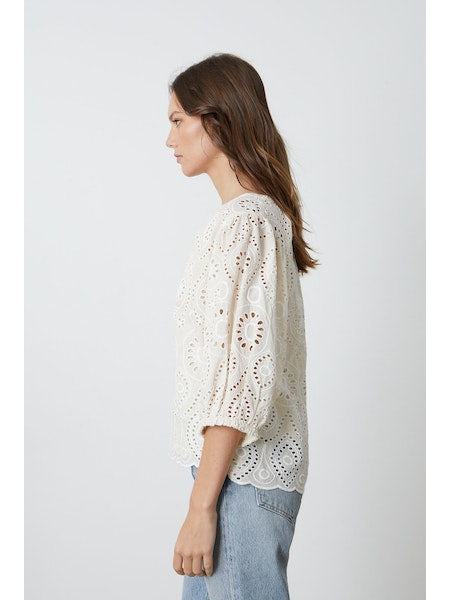 Velvet by Graham & Spencer Quinn Eyelet in Ivory