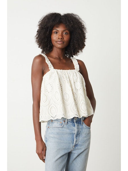 Velvet by Graham & Spencer Victoria Top in Ivory