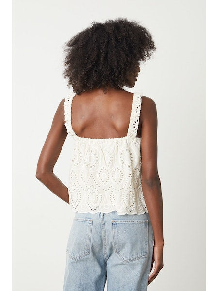 Velvet by Graham & Spencer Victoria Top in Ivory