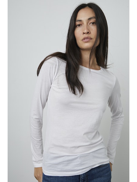 Velvet by Graham & Spencer Zofina Long Sleeve Tee Black & White
