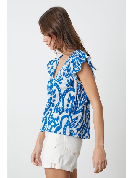 Velvet by Graham & Spencer Aleah top in Blue