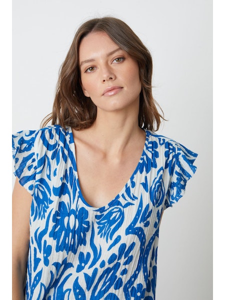 Velvet by Graham & Spencer Aleah top in Blue