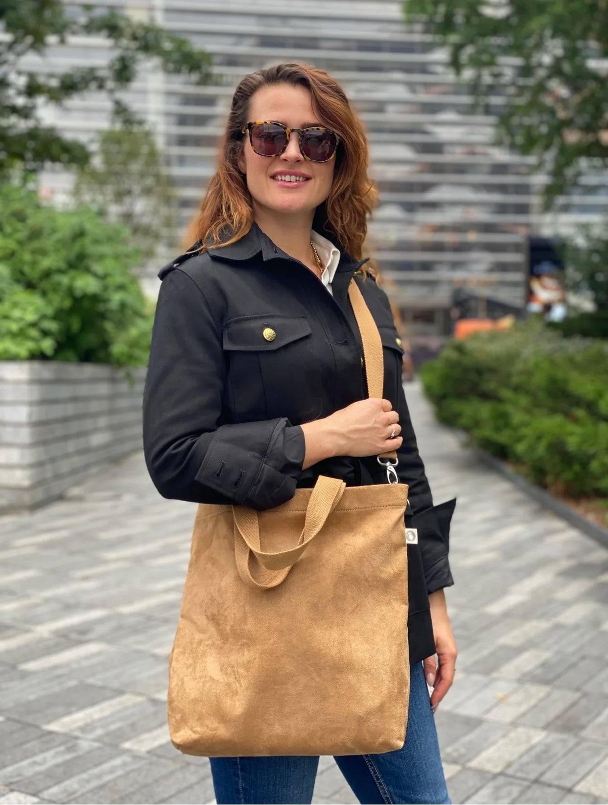 Quilted Koala Town Bag in Faux Suede (4 Colors)