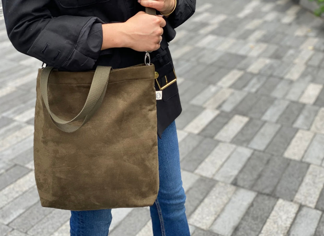 Quilted Koala Town Bag in Faux Suede (4 Colors)