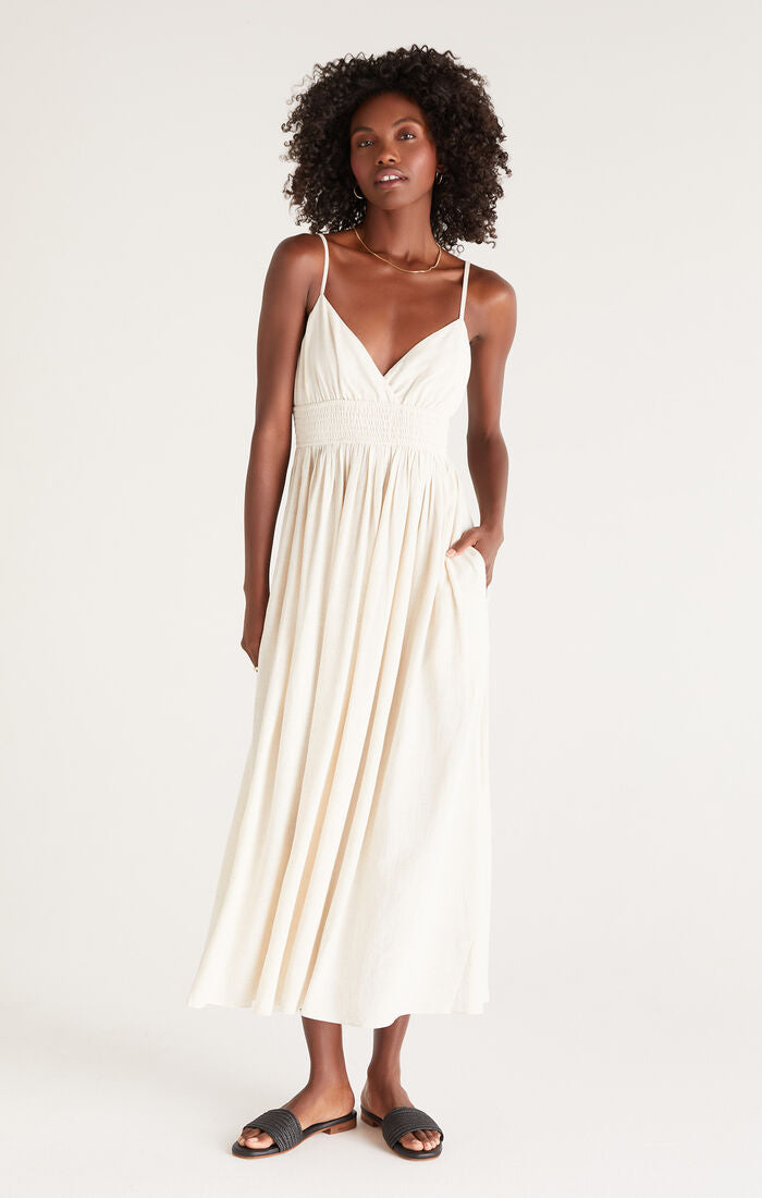 Z Supply Charm Midi Dress in Flax