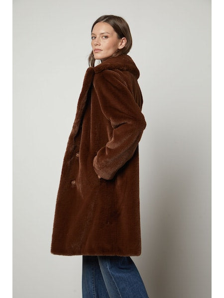 Velvet by Graham & Spencer Evalyn Coat in Brown