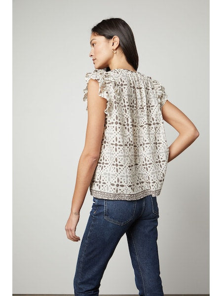 Velvet by Graham & Spencer Corin Top in Pebble