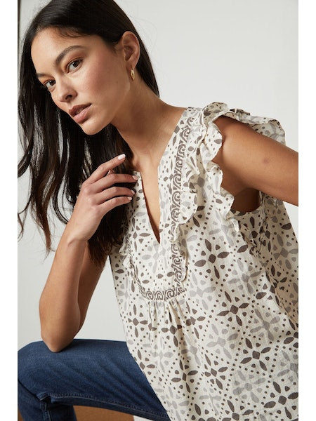 Velvet by Graham & Spencer Corin Top in Pebble