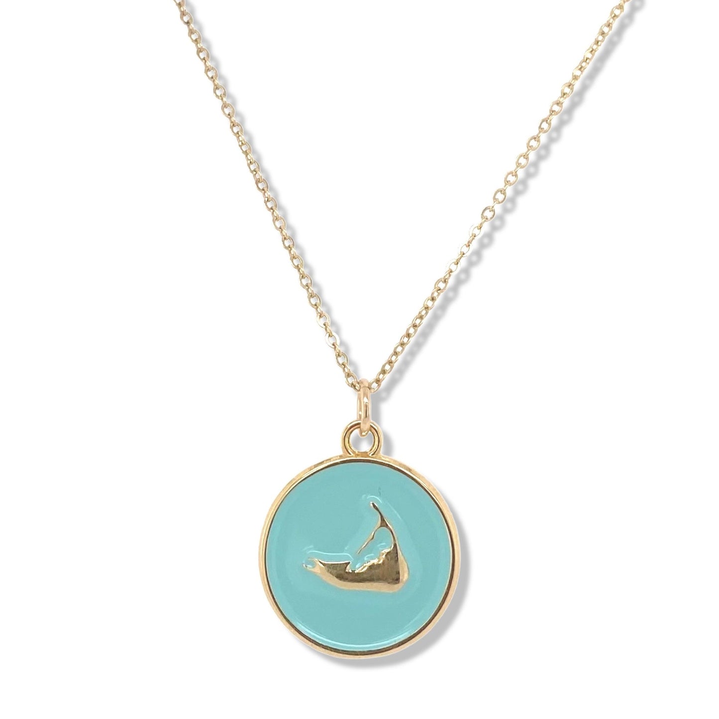 Nantucket Aqua Enamel Necklace | Nalu | Nantucket