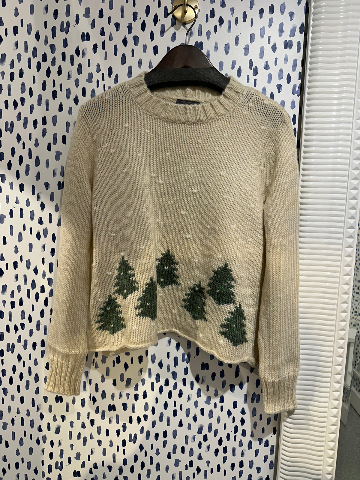 In the Trees Chunky Crew neck Sweater in Half Moon