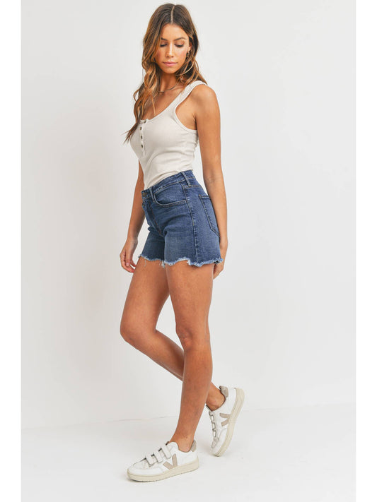 Just Black Denim Hi-Lo Detail Short