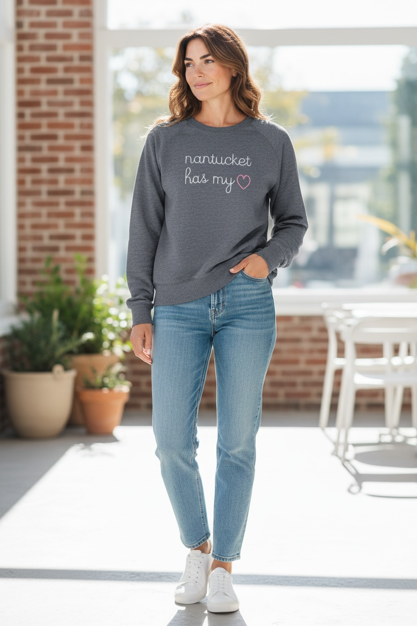 Nantucket Has My Heart Crewneck
