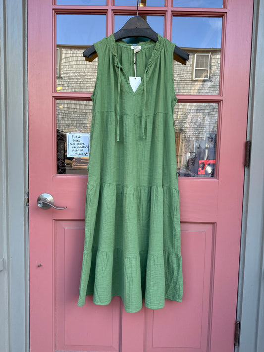 Ava Dress in Palm Green