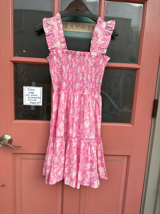 Elinora Foil Tank Dress in Pink