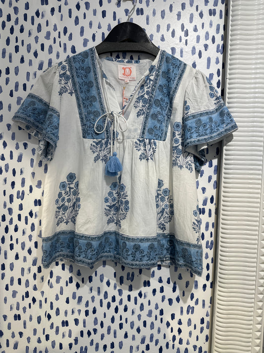 Catalina Blouse in Topaz