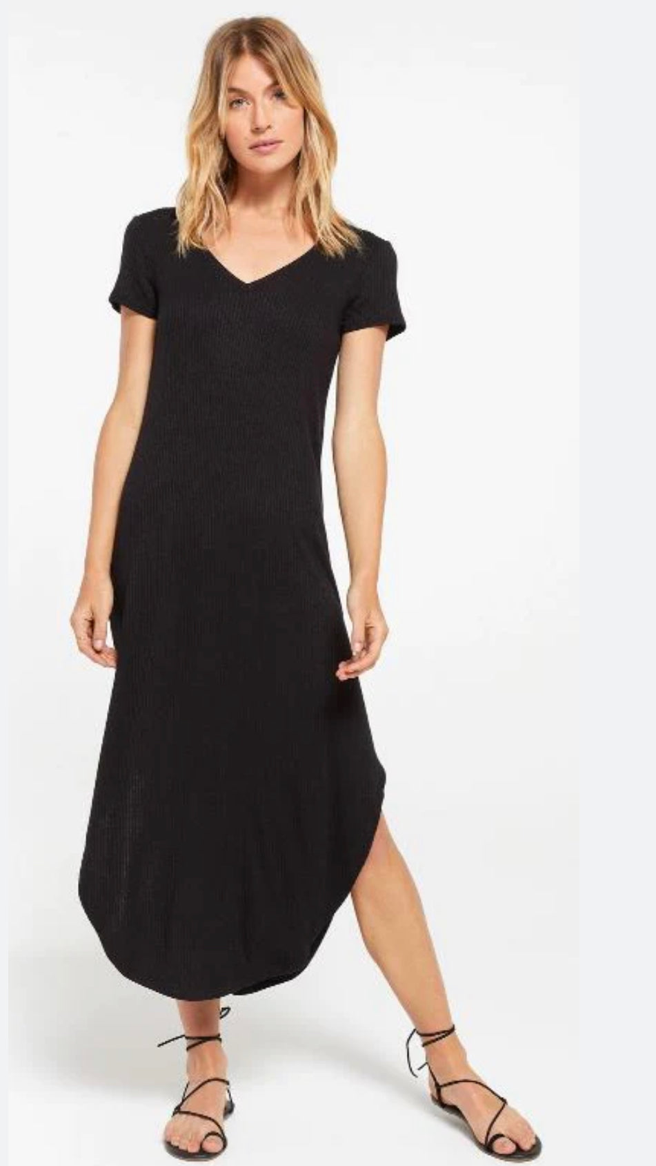 Z Supply Reverie Rib Dress in Black