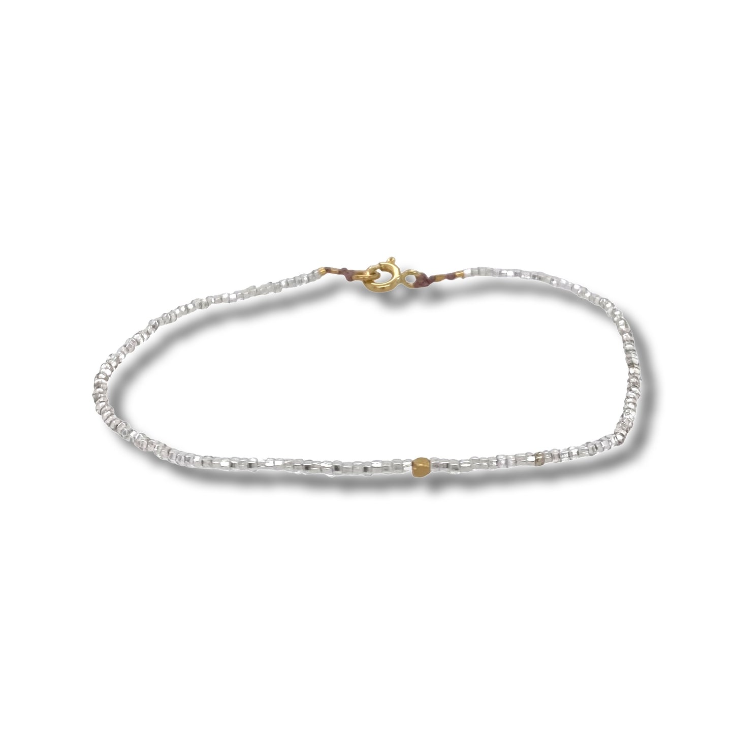 030BLS - Micro Beaded Bracelet in Silver