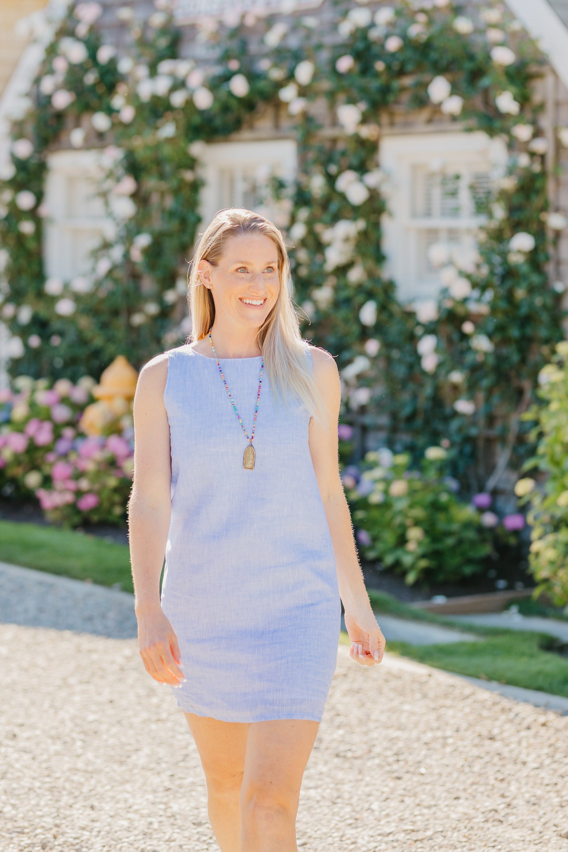 Nalu Linen Shift Dress (3 colors) - Blue / XS Nalu Linen Shift Dress (3 colors) - Blue / XS
