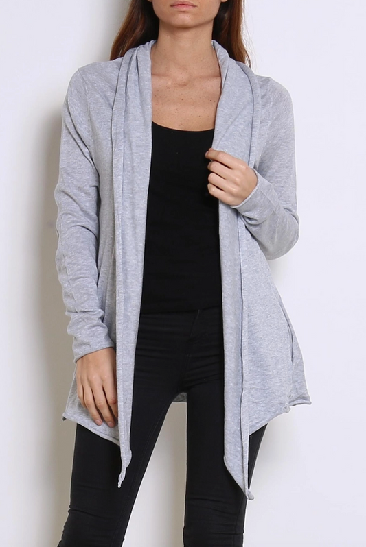 Chokolate Paris Open Cardigan With Lurex Elbow Patch