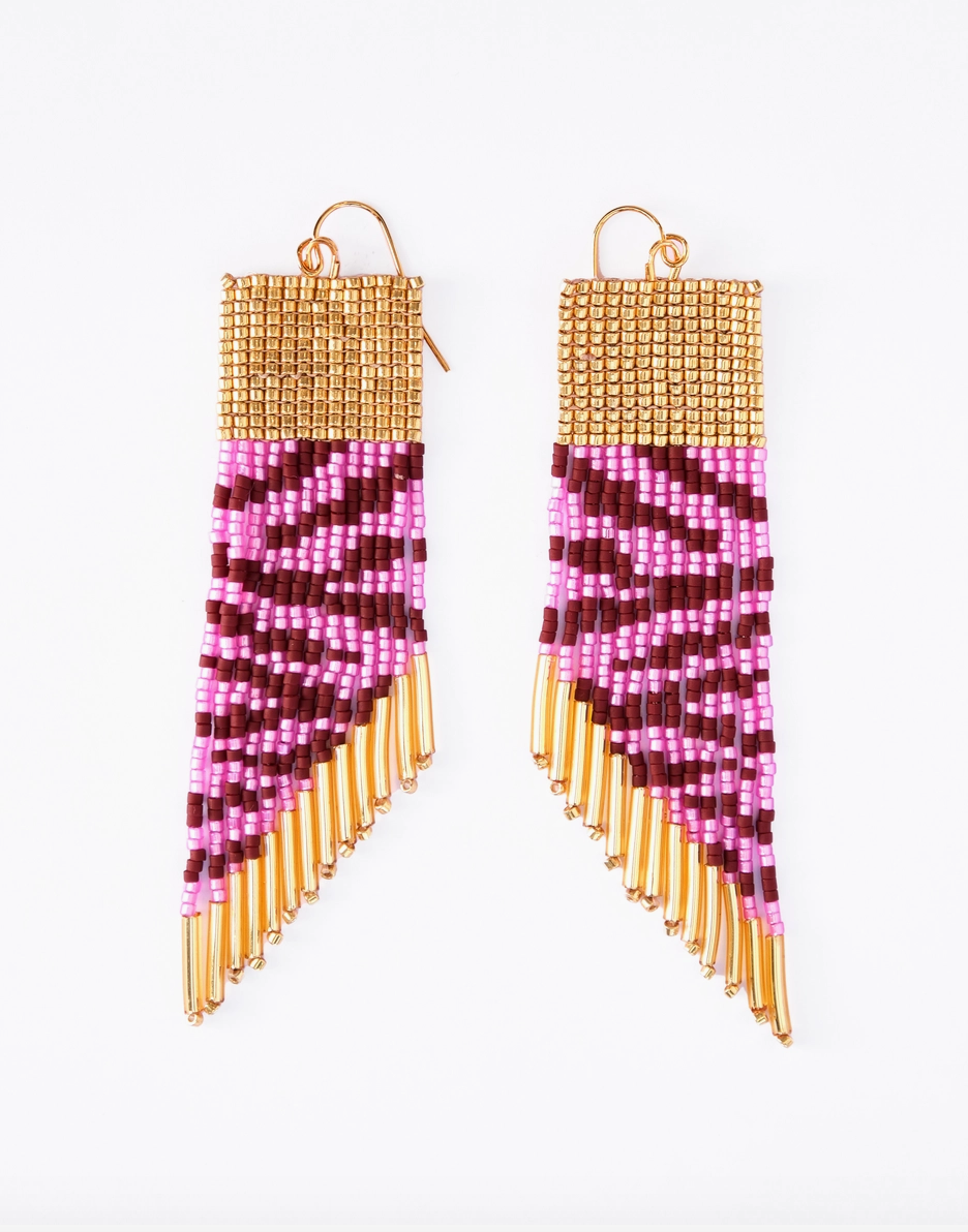 Zebra Fringe Earrings