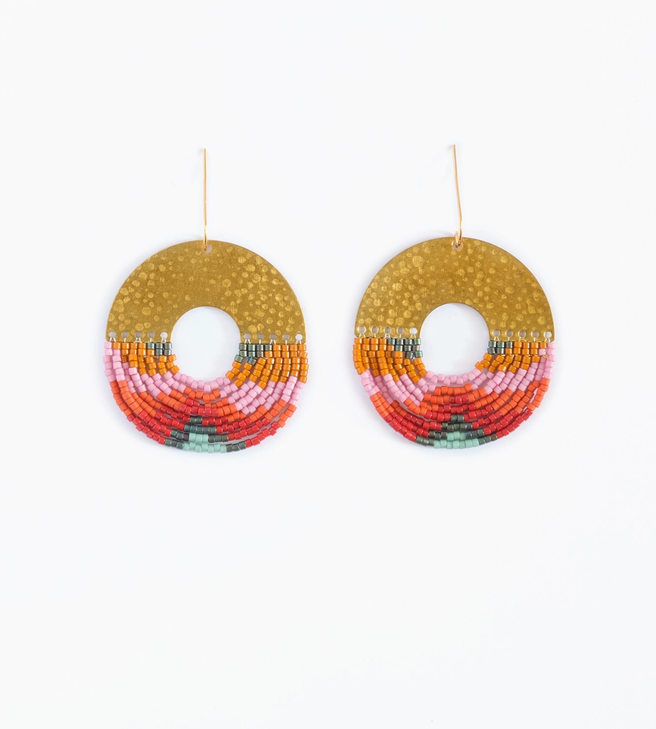 Circular Fringe Earring