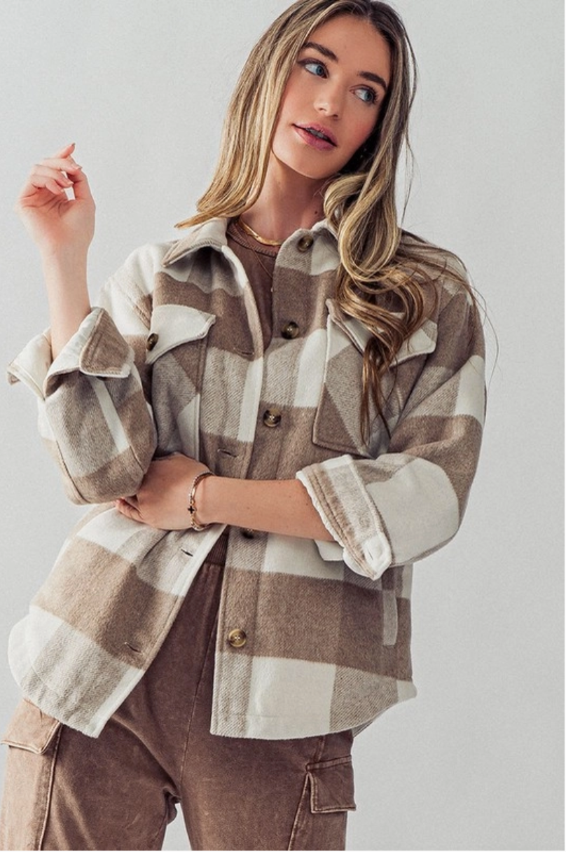 Bella Teddy Plaid Jacket