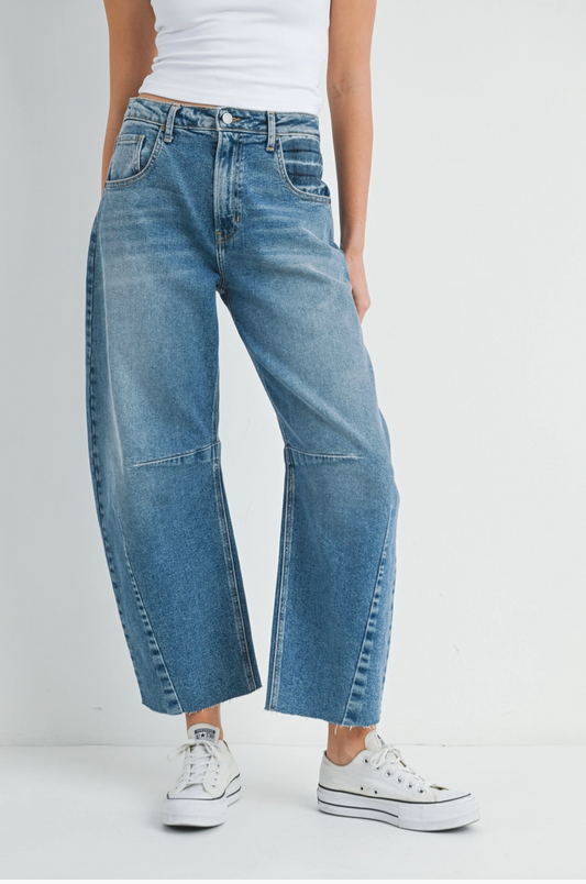 Barrel Jean with Seams