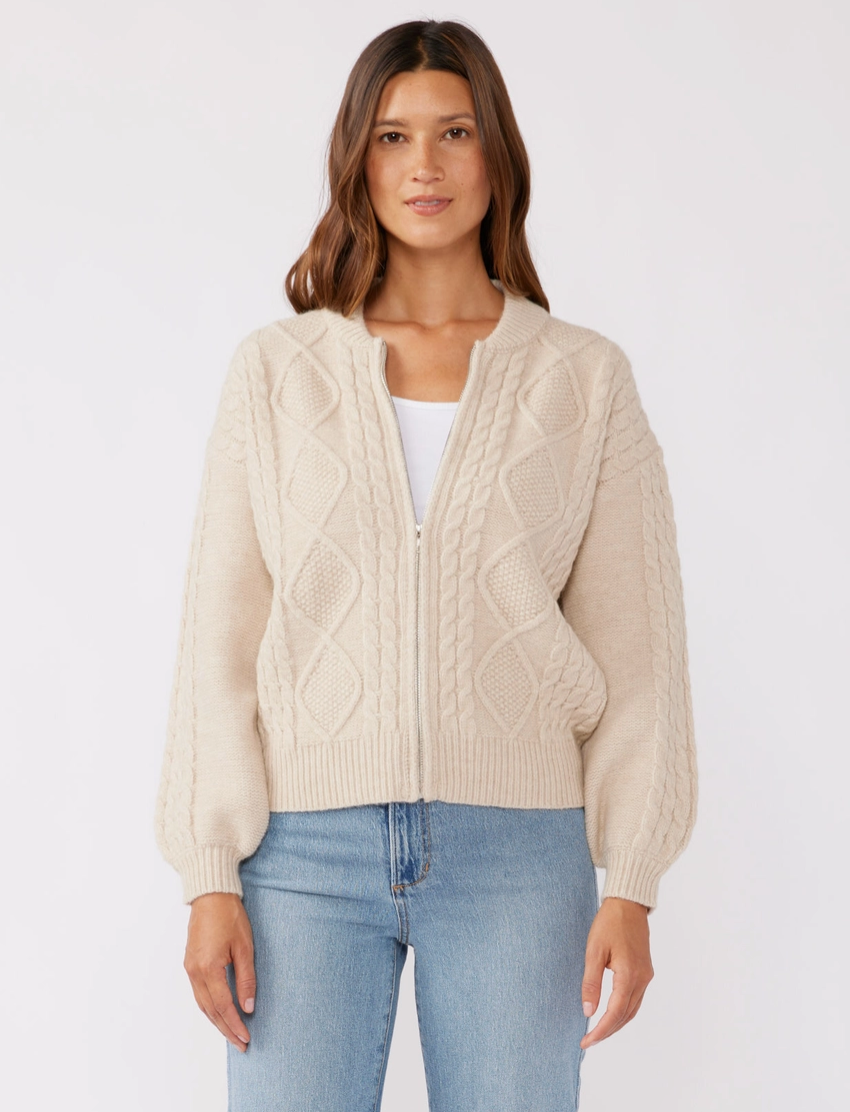 Lovestitch Cable Knit Cardigan Sweater